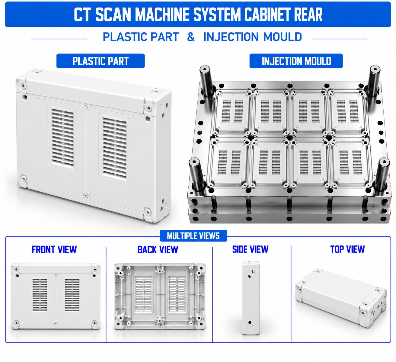 CT Scan Machine Plastic System Cabinet Rear Mould and Moulding Service